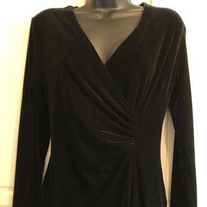 Black velvet dress